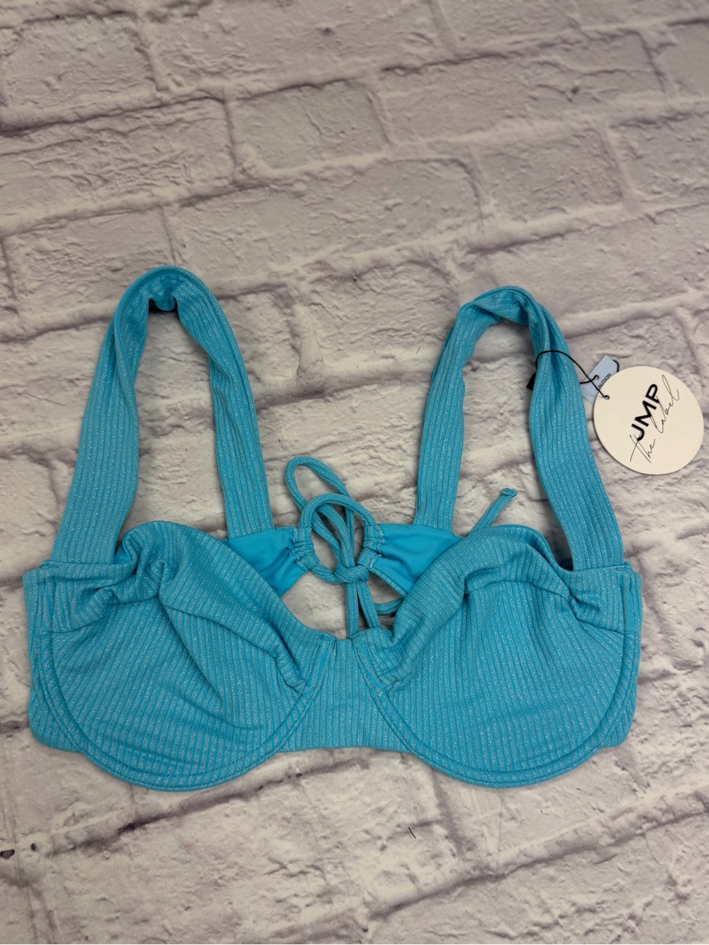 JMP The Label Barcelona Bikini Top in Bluebell Sz L EUC Beach Resort Pool Swim - Picture 5 of 16